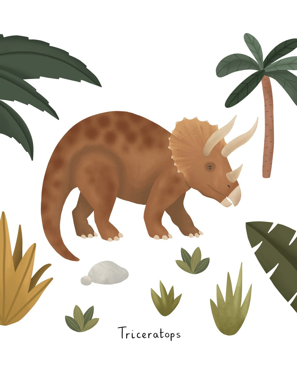 Triceratops print