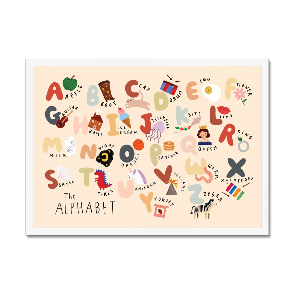 The Alphabet (US spelling) landscape / Framed Print