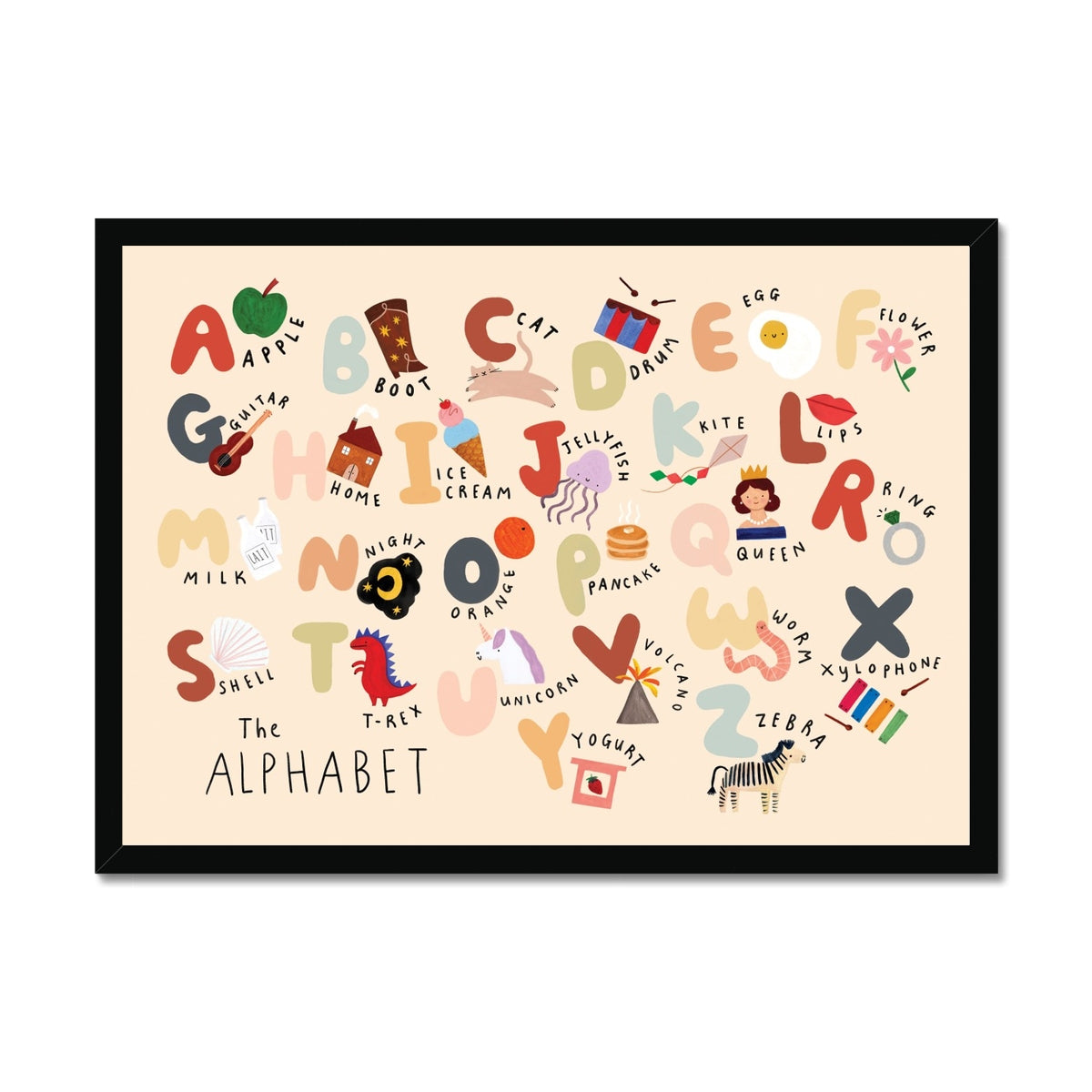 The Alphabet (US spelling) landscape / Framed Print