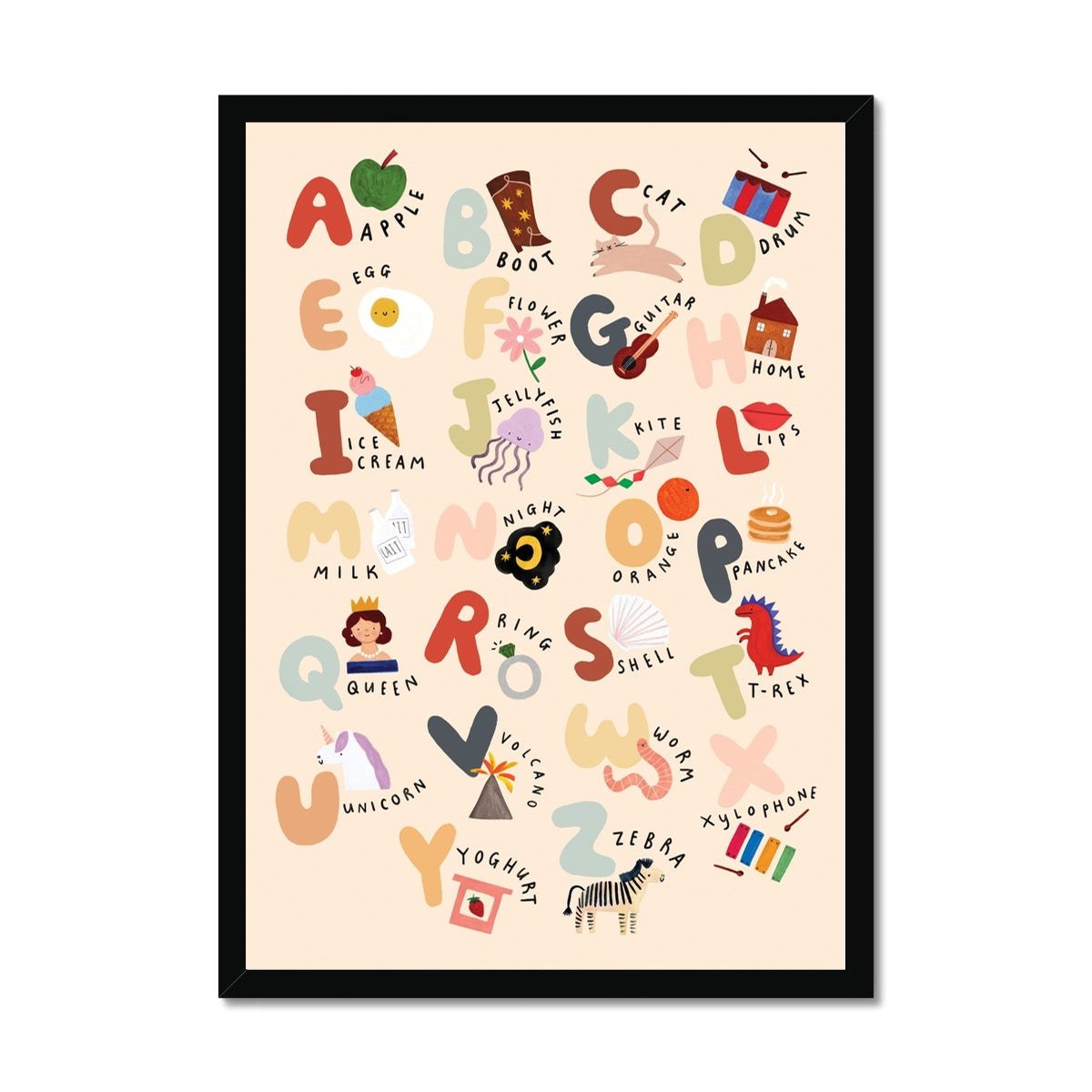 The Alphabet (UK spelling) / Framed Print