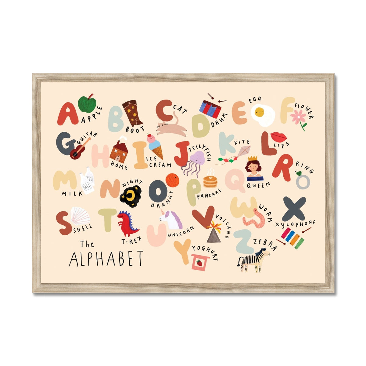 The Alphabet (UK spelling) landscape / Framed Print