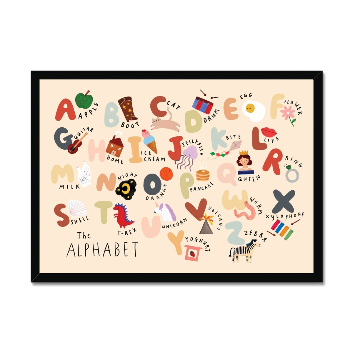 The Alphabet (UK spelling) landscape / Framed Print