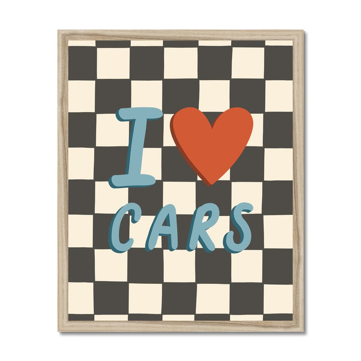 I love cars / Framed Print