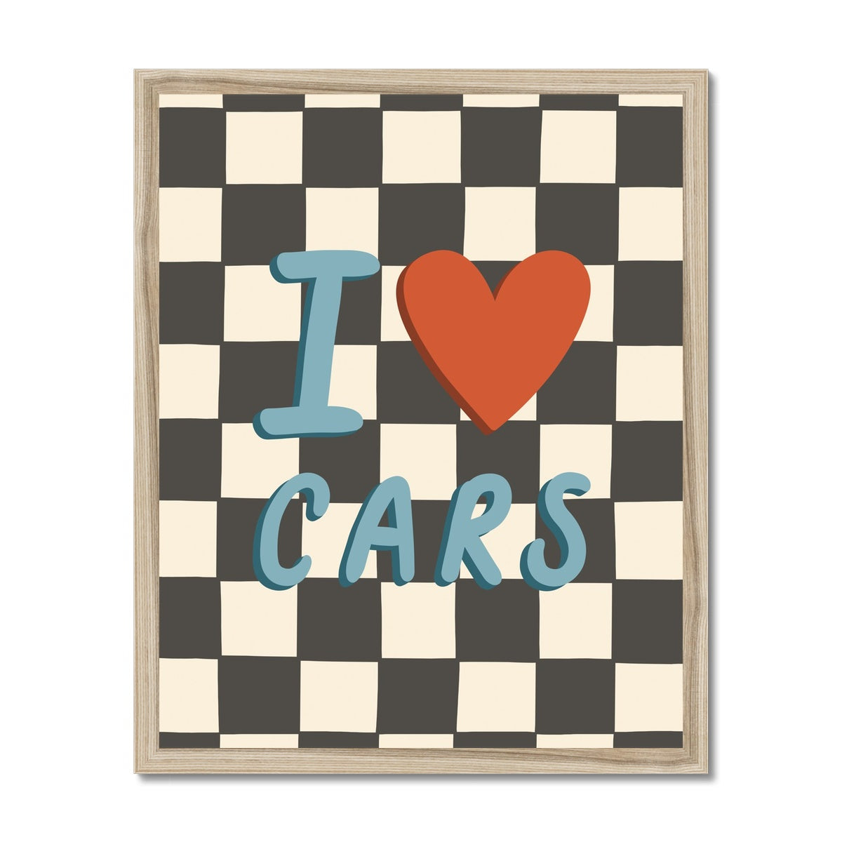 I love cars / Framed Print