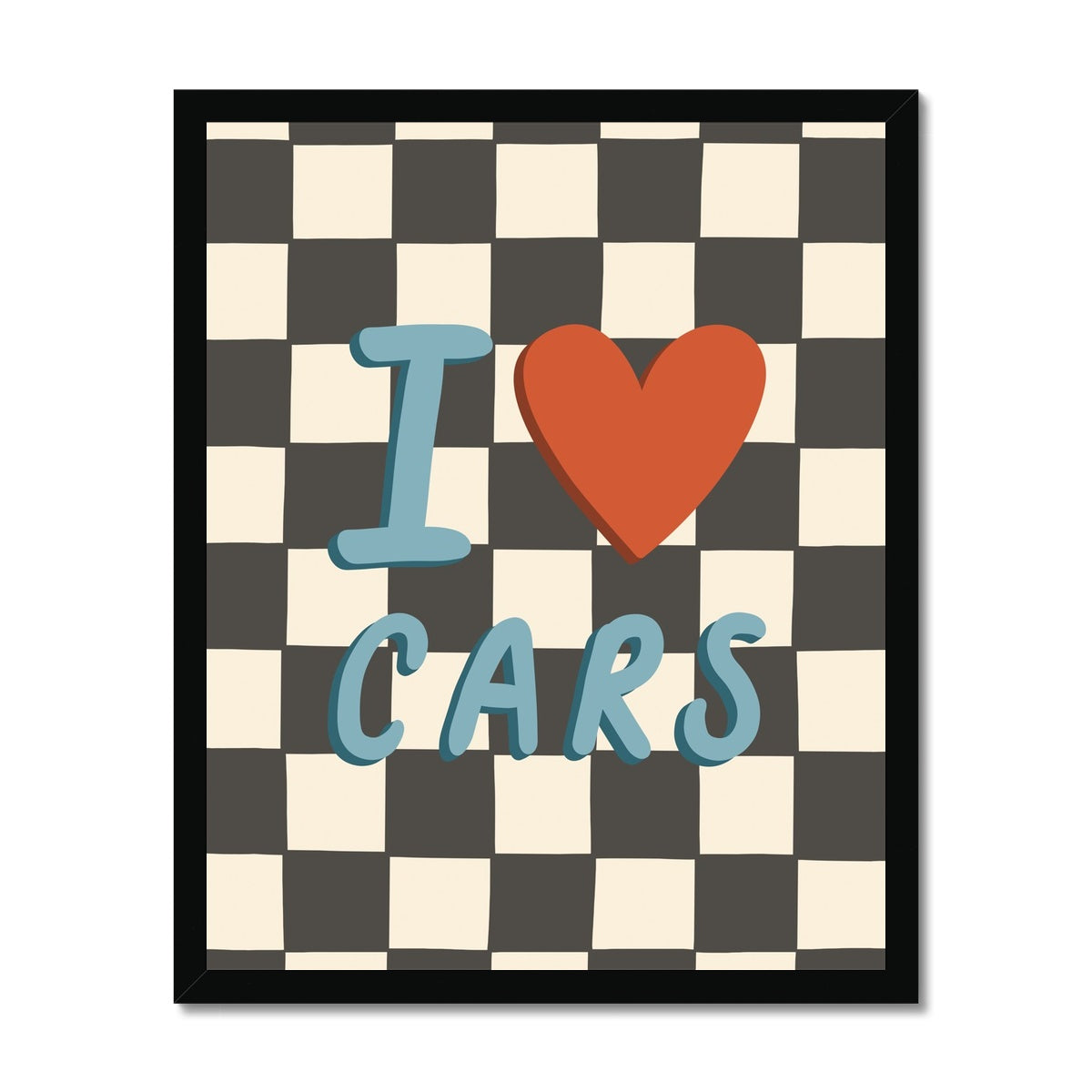 I love cars / Framed Print