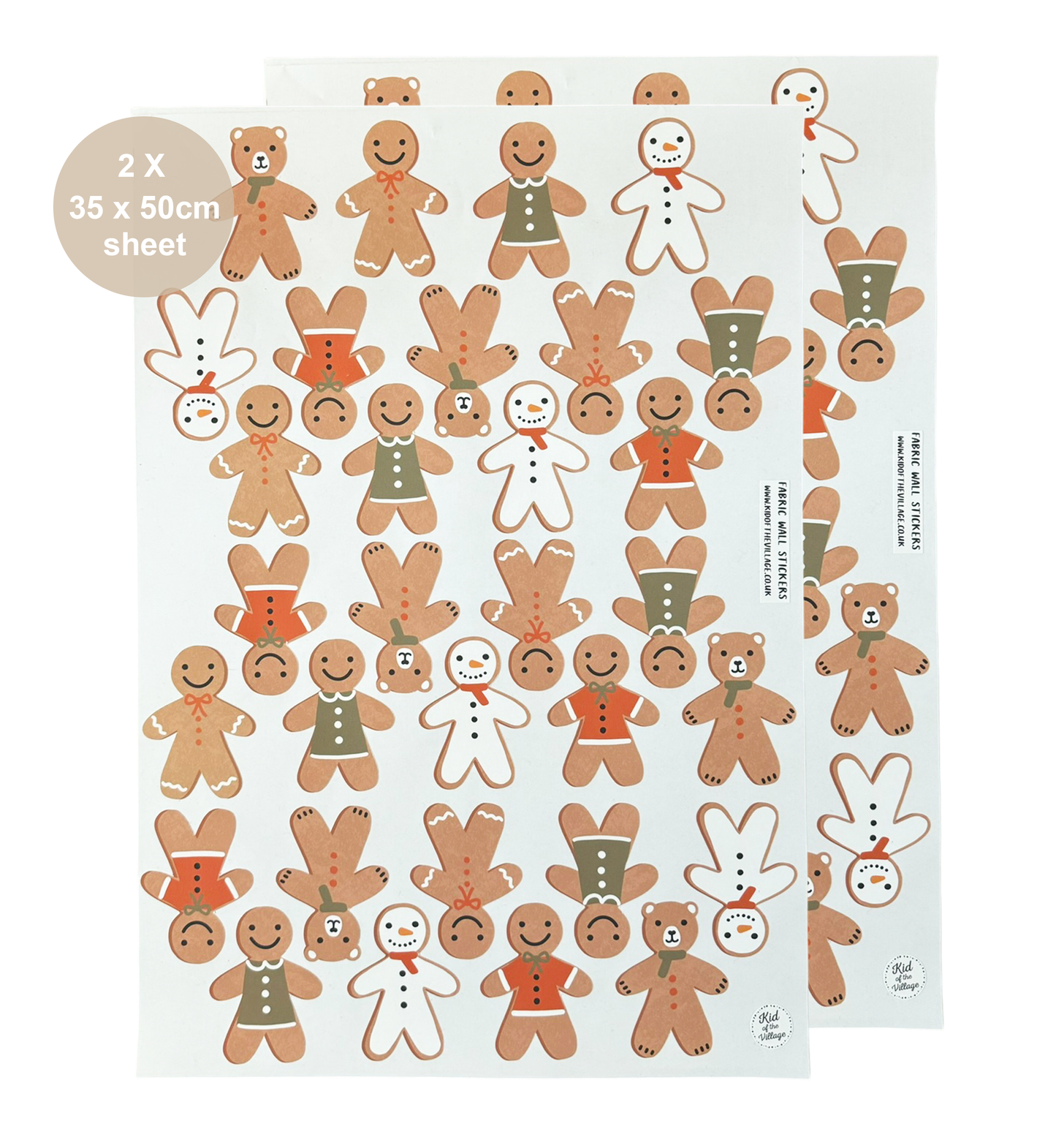 Gingerbread / Fabric Wall Stickers