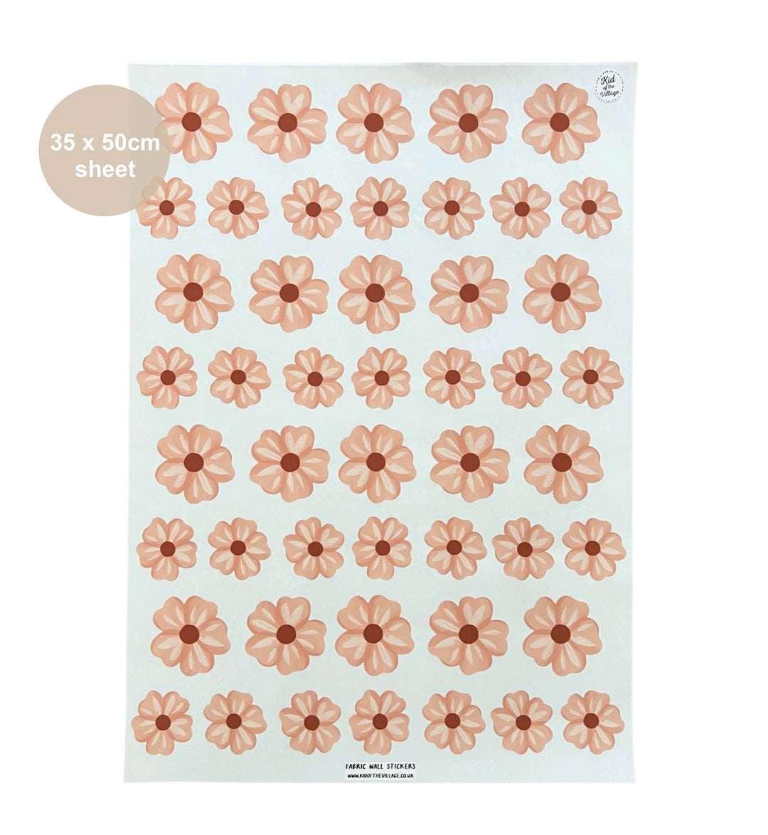 Pink Flower / Fabric Wall Stickers