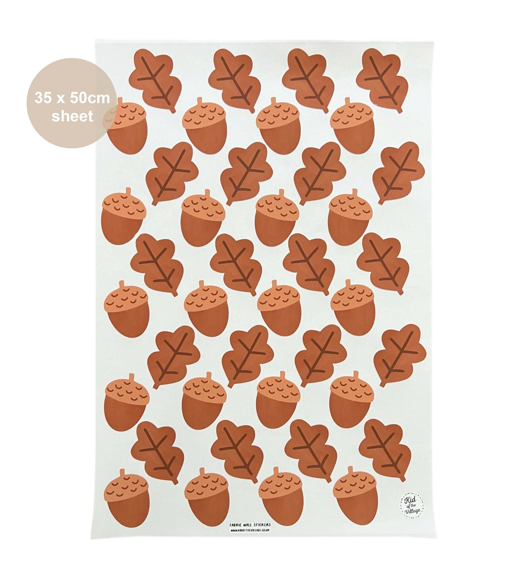 Acorn and leaves / Fabric Wall Stickers