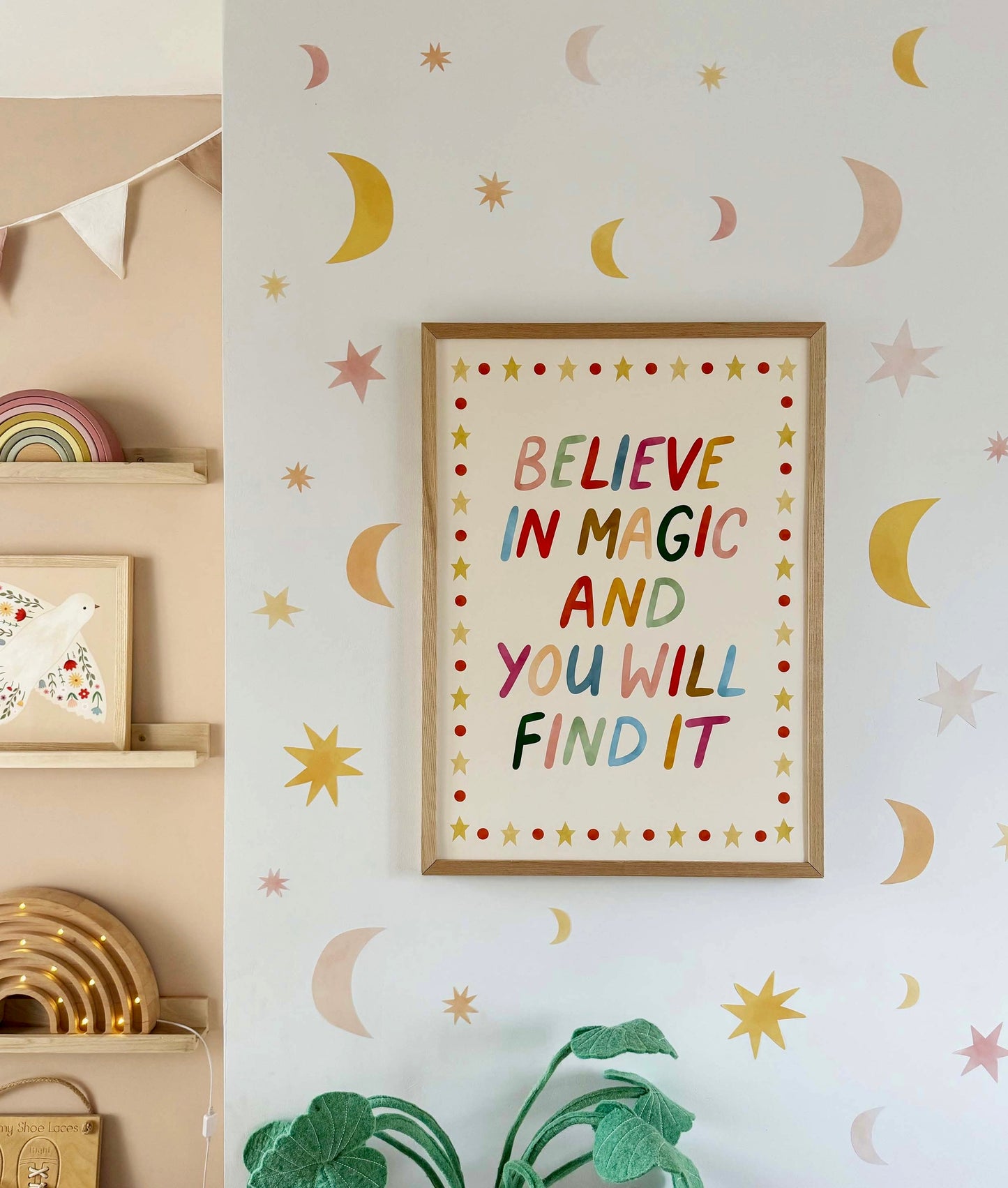 Stars and Moons / Fabric Wall Stickers