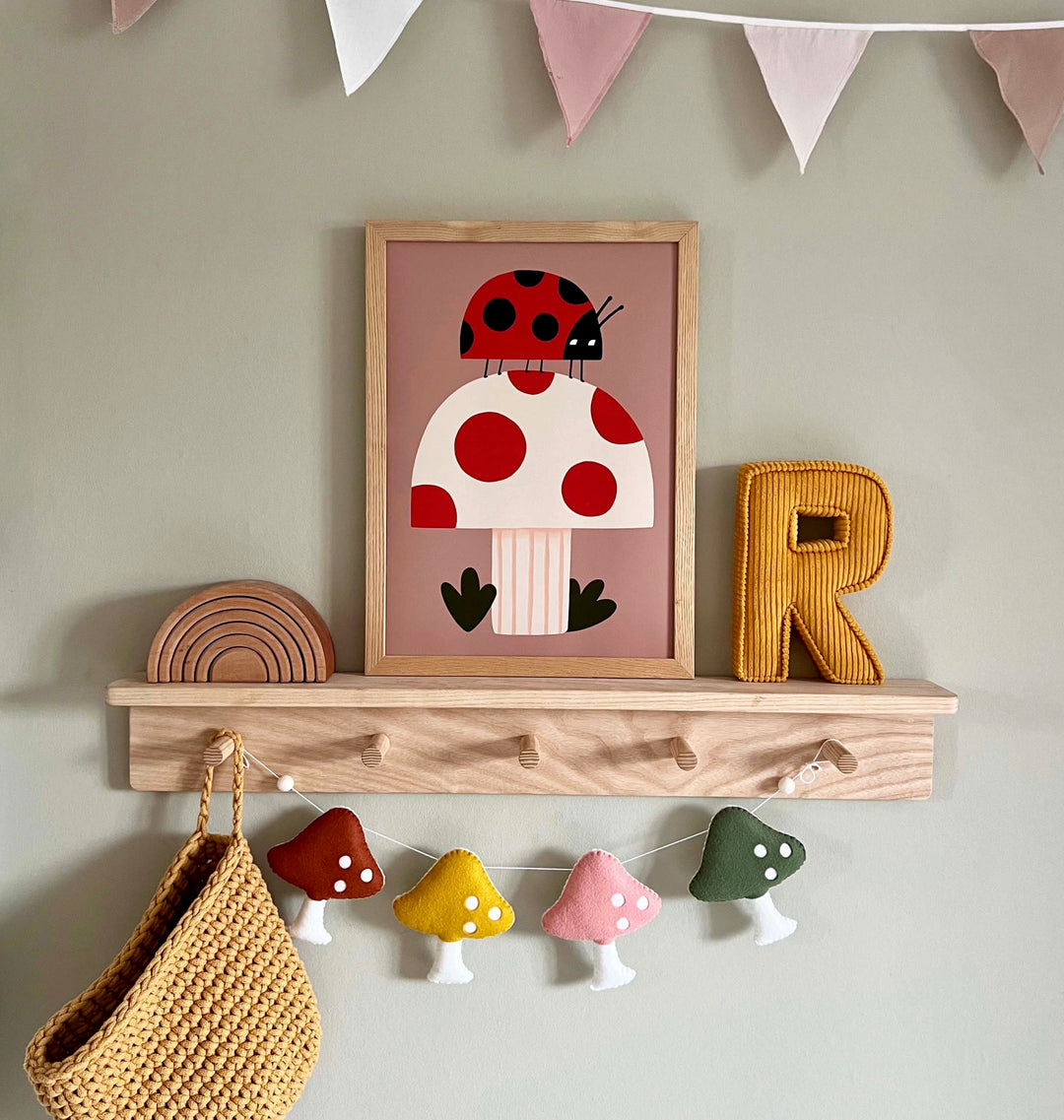 Ladybird and Mushroom / Fine Art Print