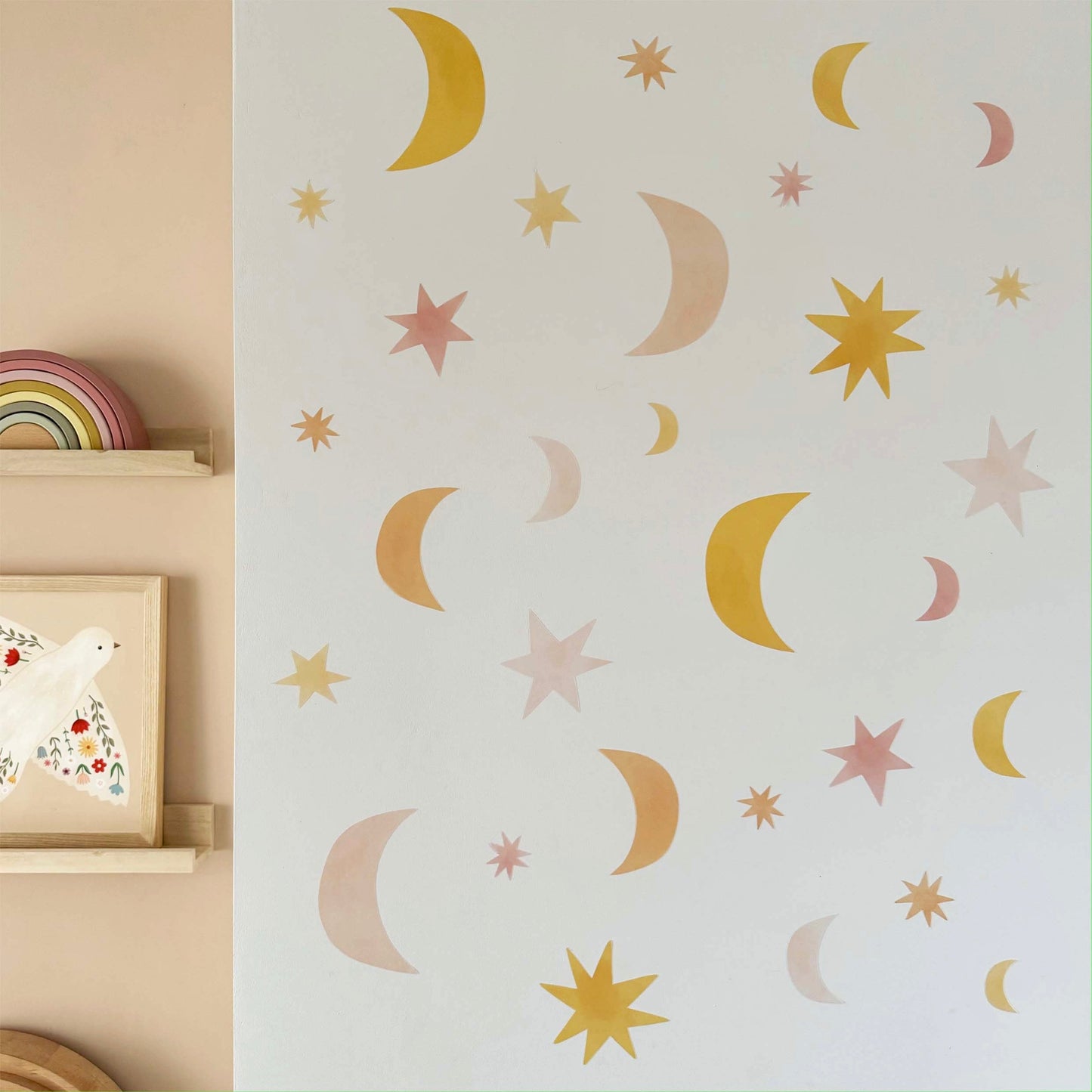 Stars and Moons / Fabric Wall Stickers