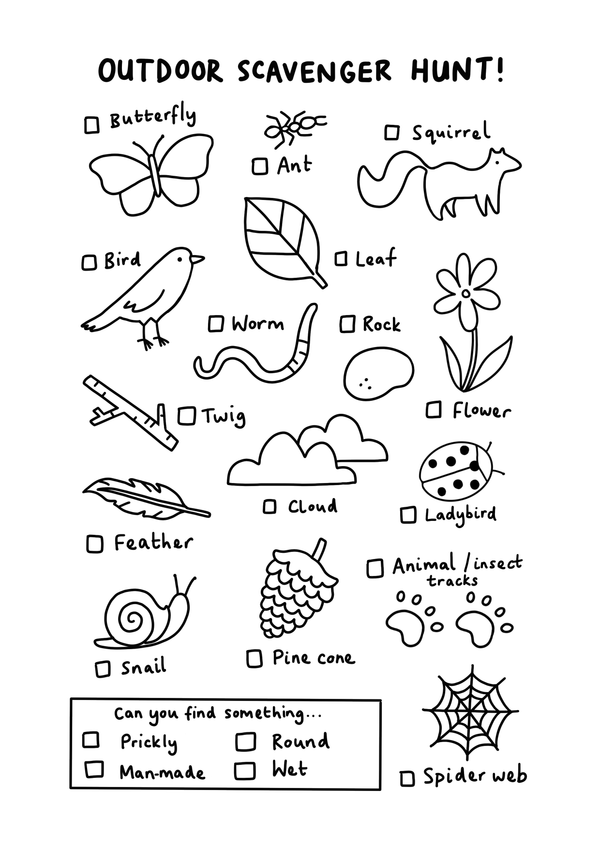 Outdoor Scavenger Hunt Printable – Kid of the Village