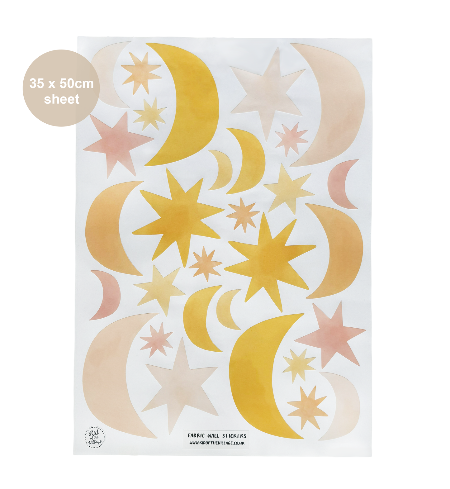 Stars and Moons / Fabric Wall Stickers