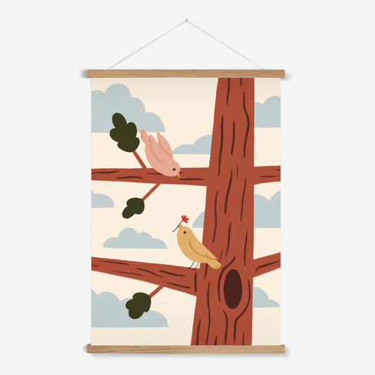 Two Little Birds / Print with Hanger