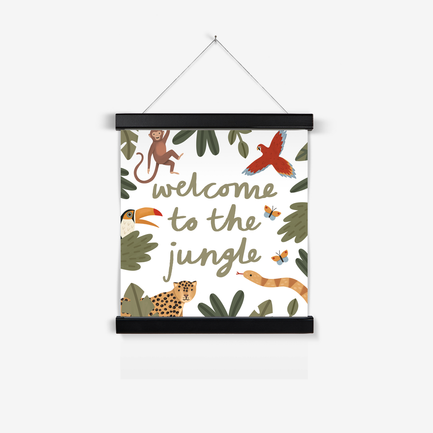 Welcome to the jungle in white / Print with Hanger