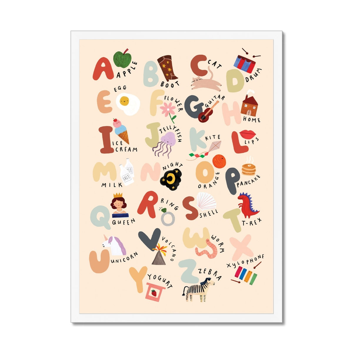 The Alphabet (US spelling) / Framed Print