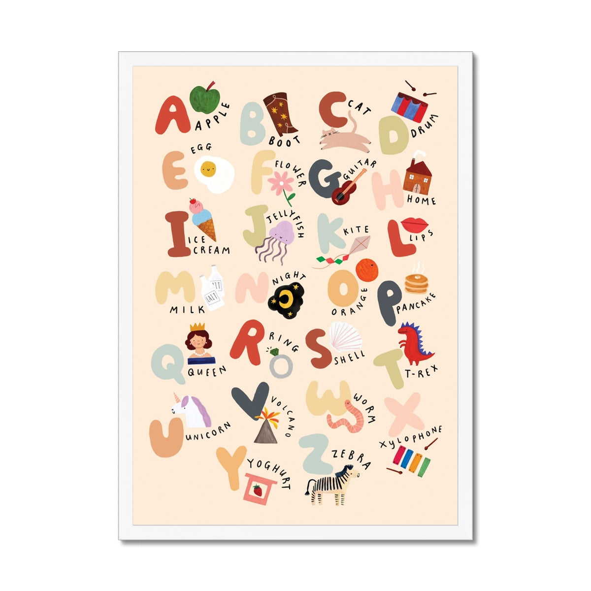 The Alphabet (UK spelling) / Framed Print