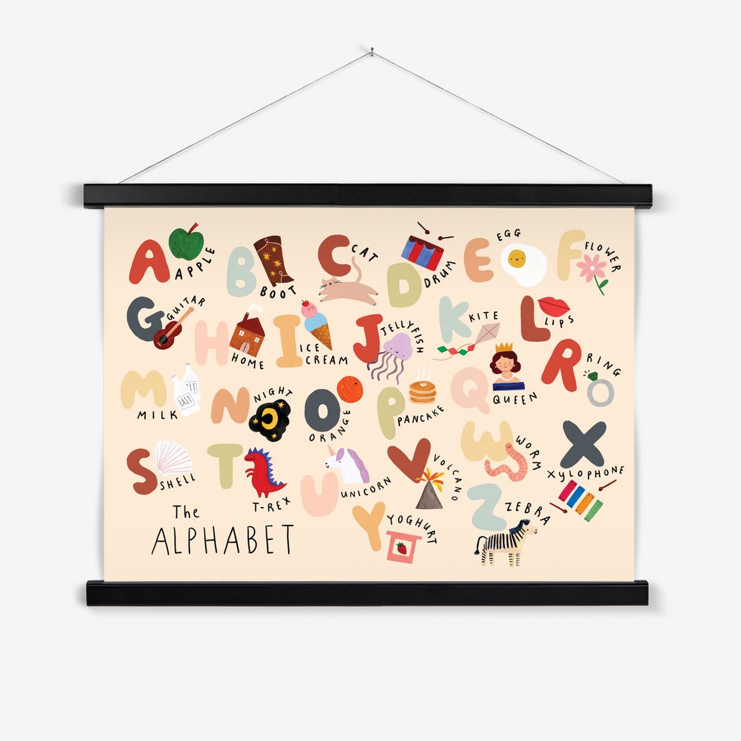 The Alphabet (UK spelling) landscape / Print with Hanger