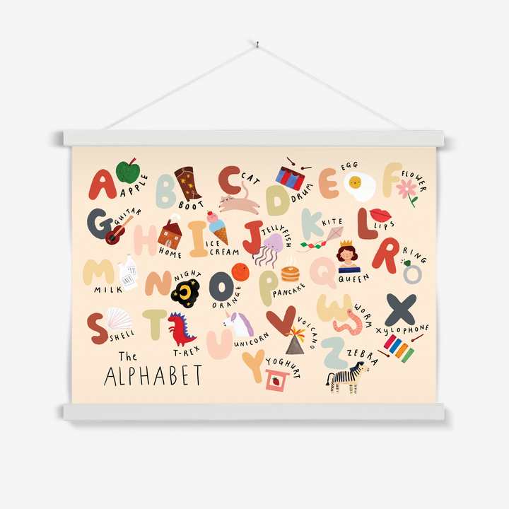 The Alphabet (UK spelling) landscape / Print with Hanger