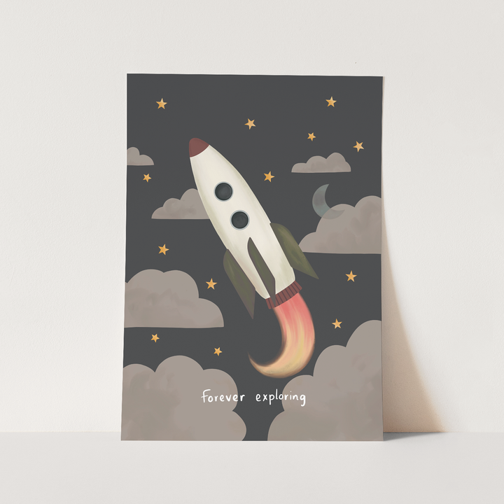 Forever Exploring in black / Fine Art Print