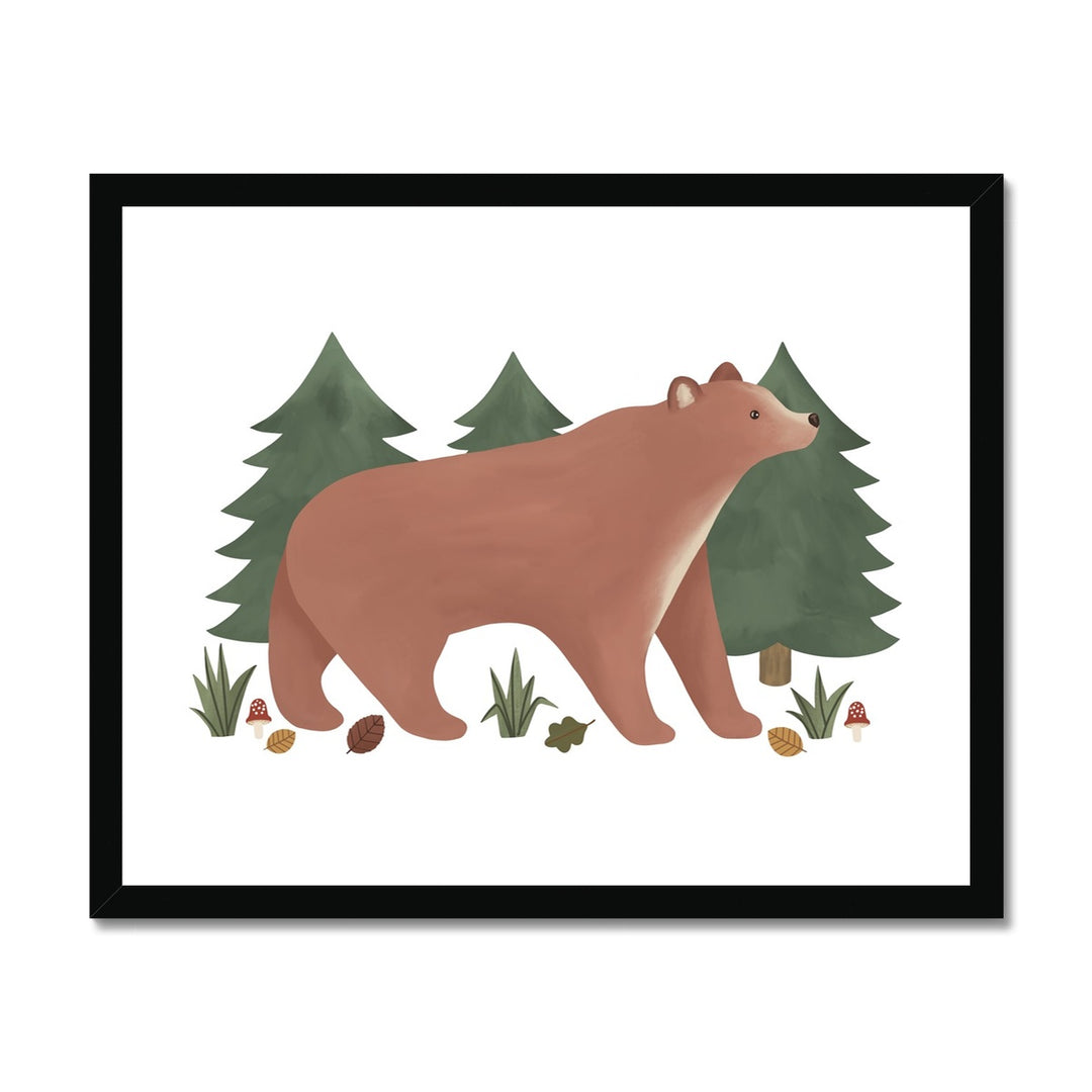 Bear in white / Framed Print