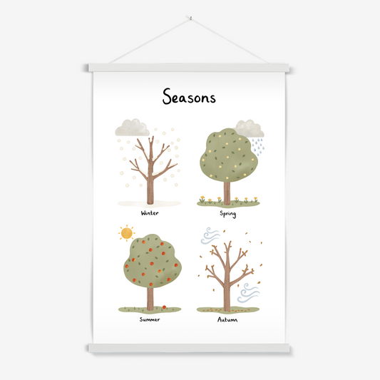 Seasons in white / Print with Hanger