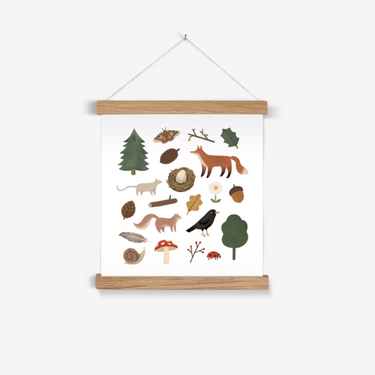 Woodland Life / Print with Hanger