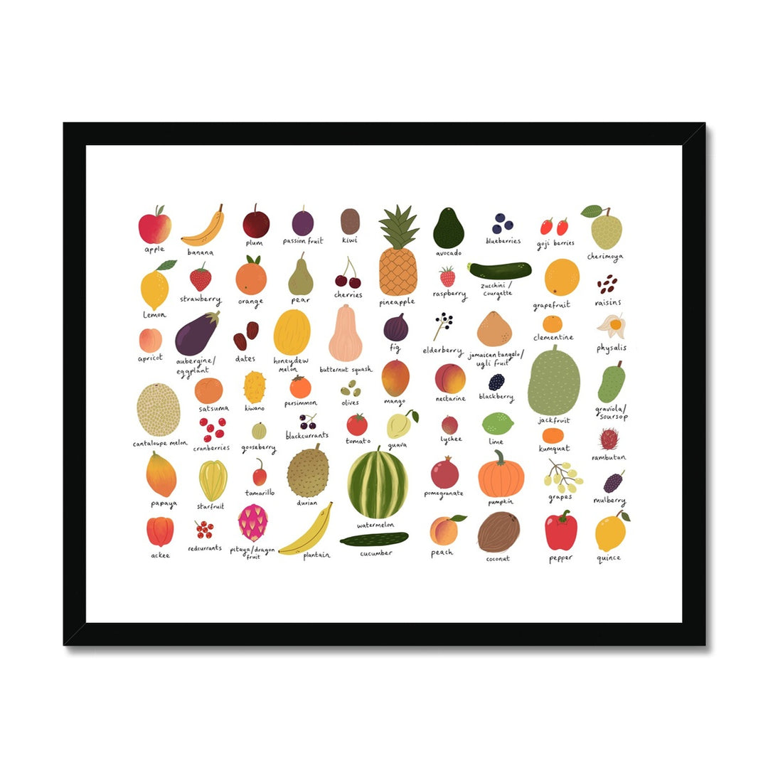 Fruit chart / Framed Print