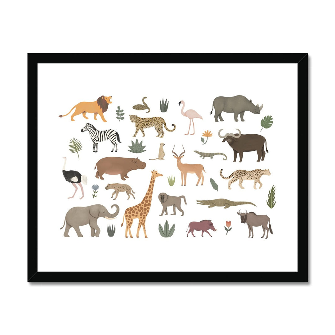 Safari animal / Framed Print