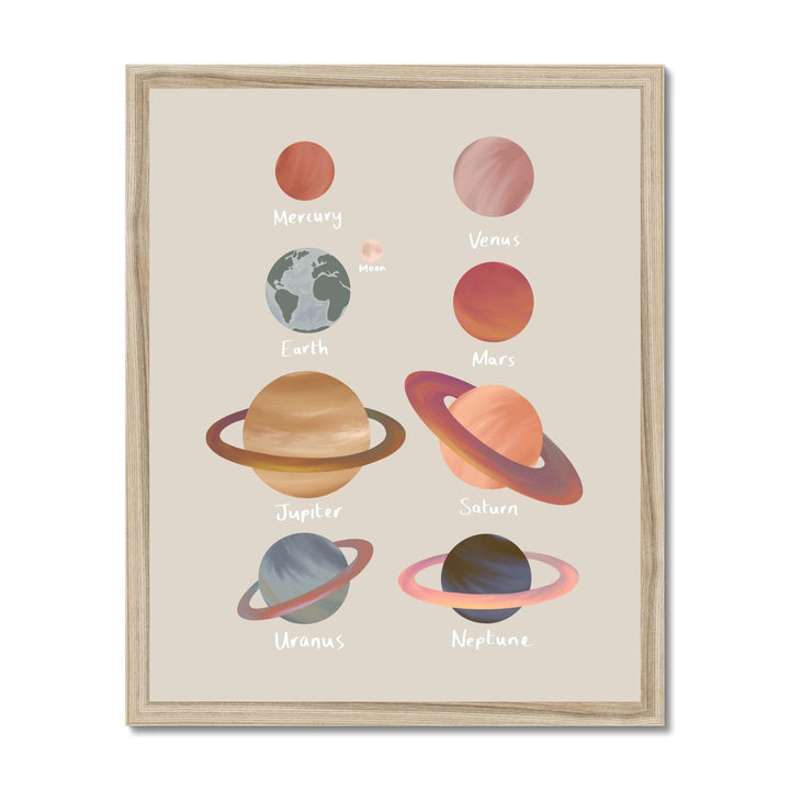 Planets in stone / Framed Print