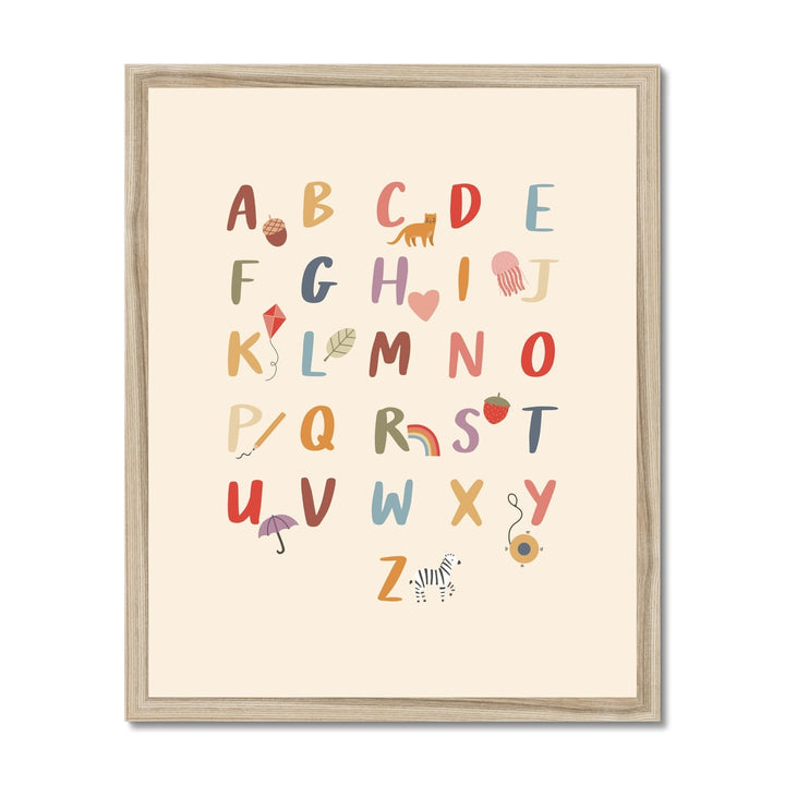 Colourful Alphabet / Framed Print