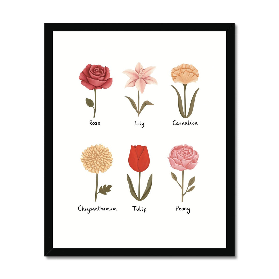 Flowers in white / Framed Print