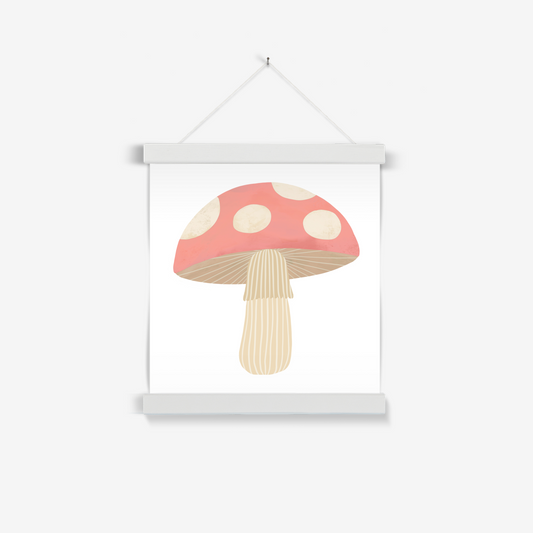 Mushroom in pink / Print with Hanger