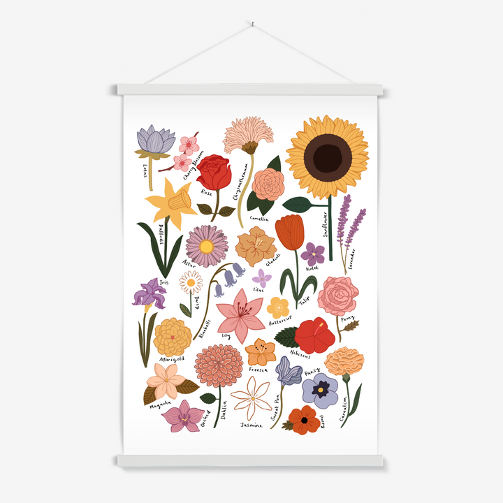 Flower Chart / Print with Hanger