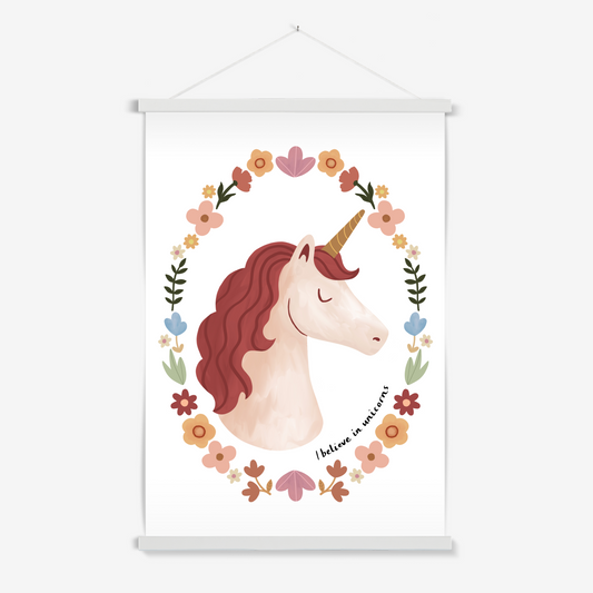 I believe in unicorns / Print with Hanger