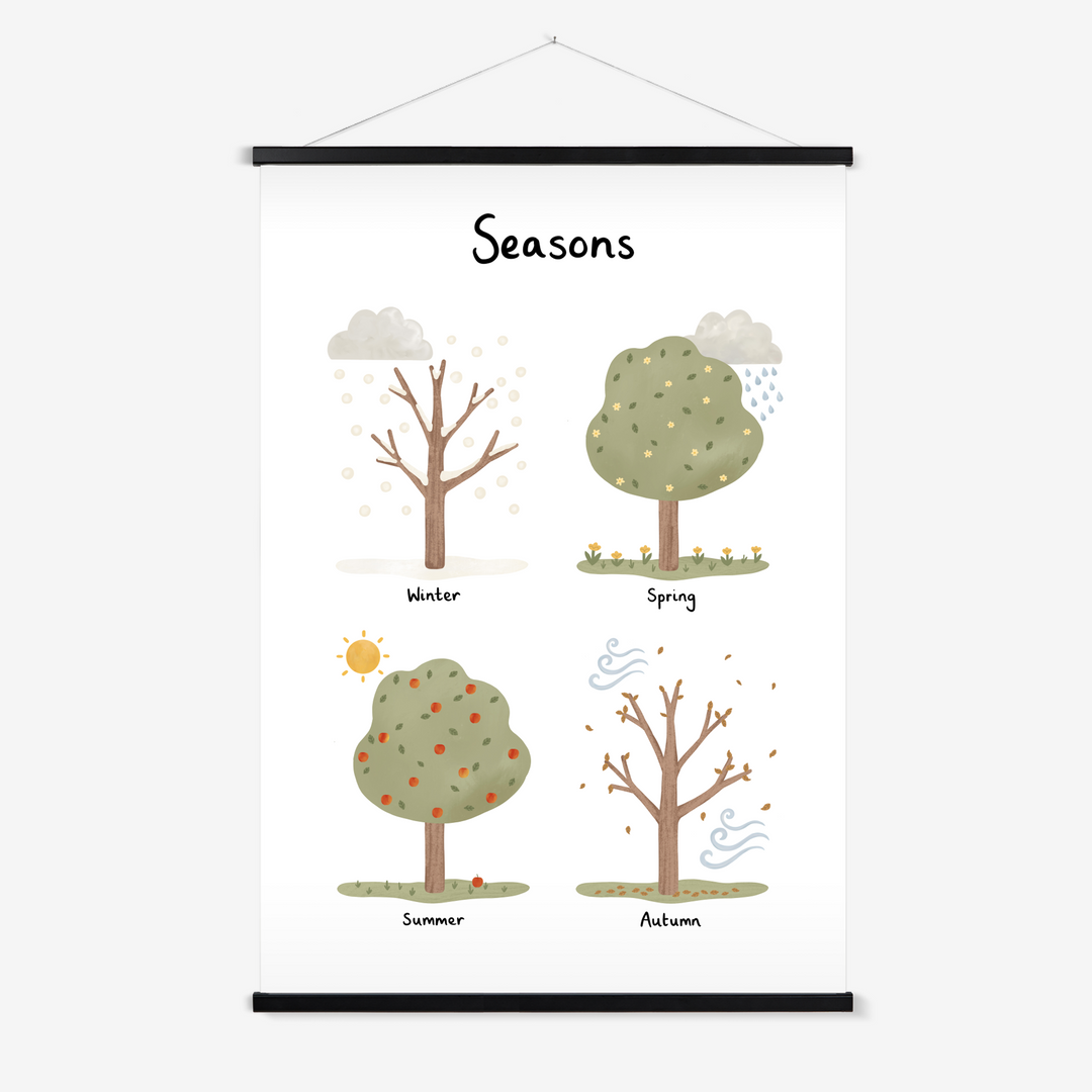 Seasons in white / Print with Hanger