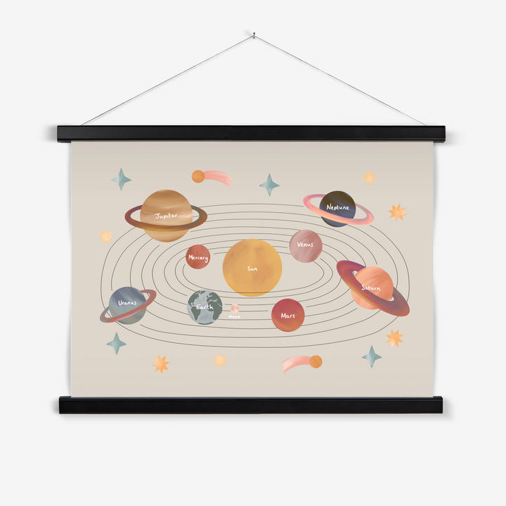 Solar System in stone / Print with Hanger