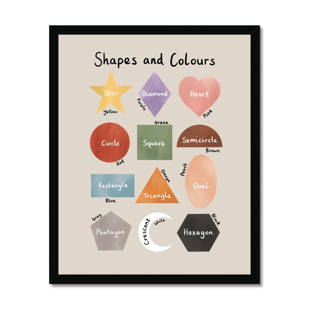 Shapes and Colours in stone / Framed Print