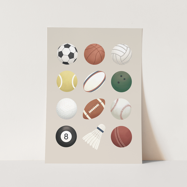 Sports balls in stone / Fine Art Print