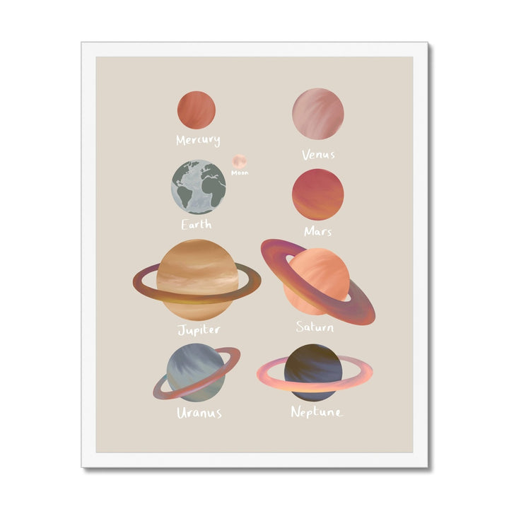 Planets in stone / Framed Print