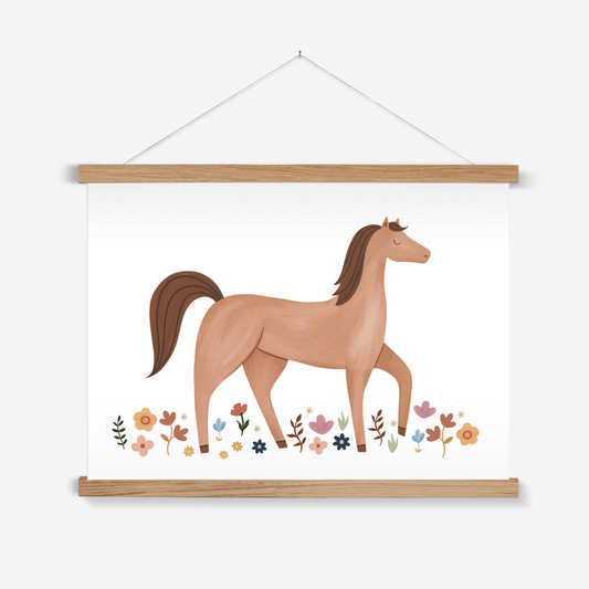 Horse in the meadow / Print with Hanger