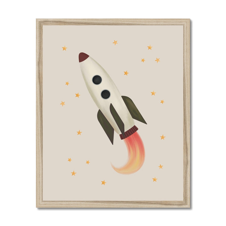 Rocket in stone / Framed Print