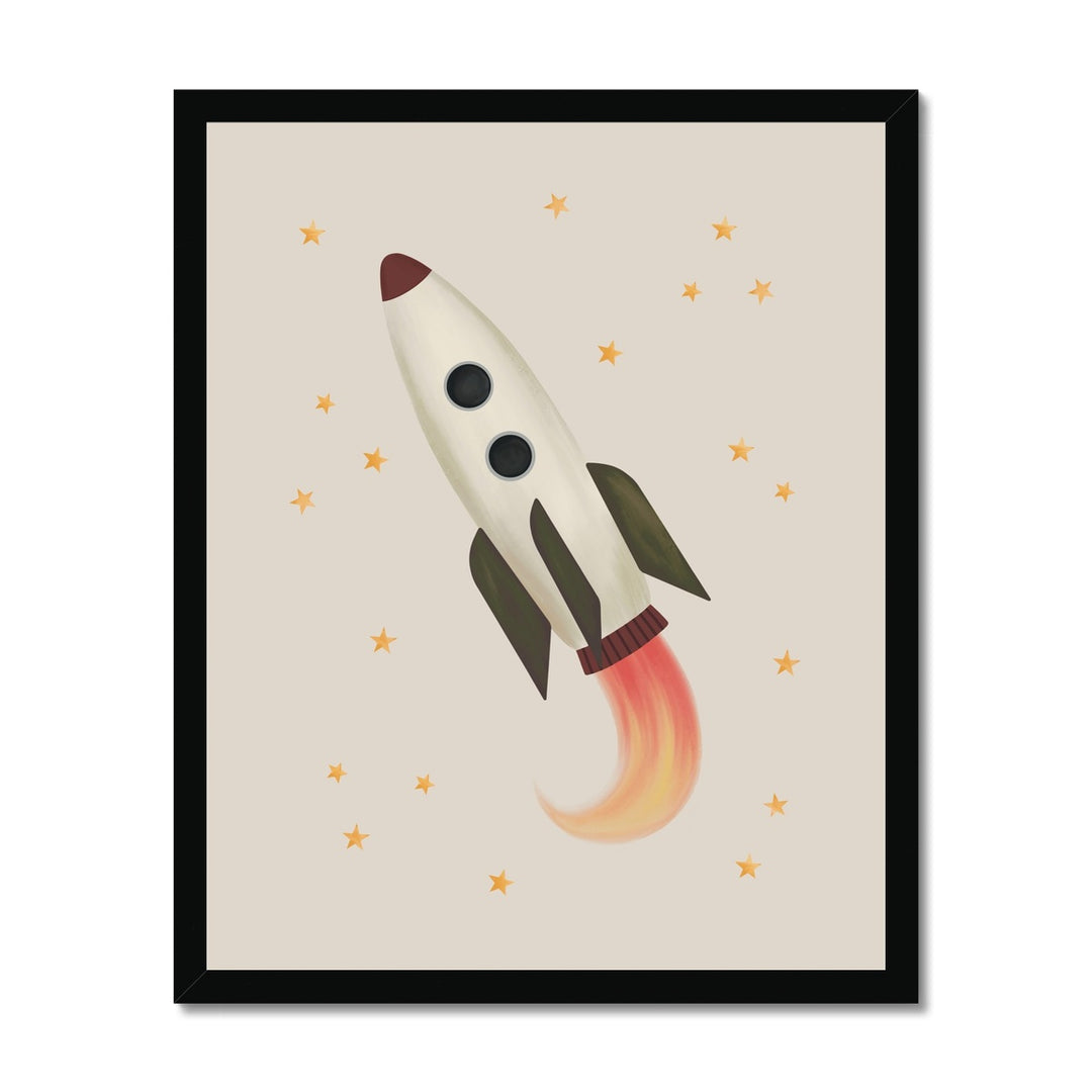 Rocket in stone / Framed Print