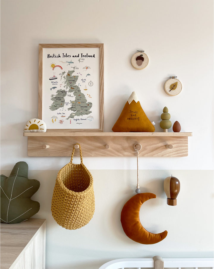 British Isles and Ireland in white / Fine Art Print