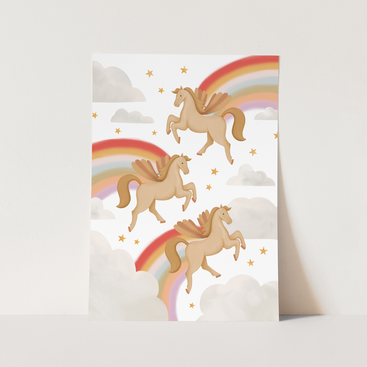 Pegasus in white / Fine Art Print