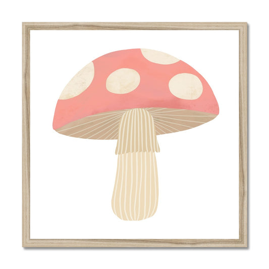 Mushroom in pink / Framed Print