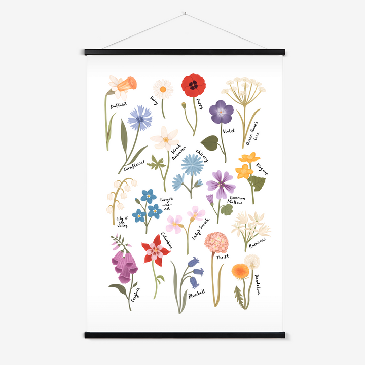 Wildflowers / Print with Hanger