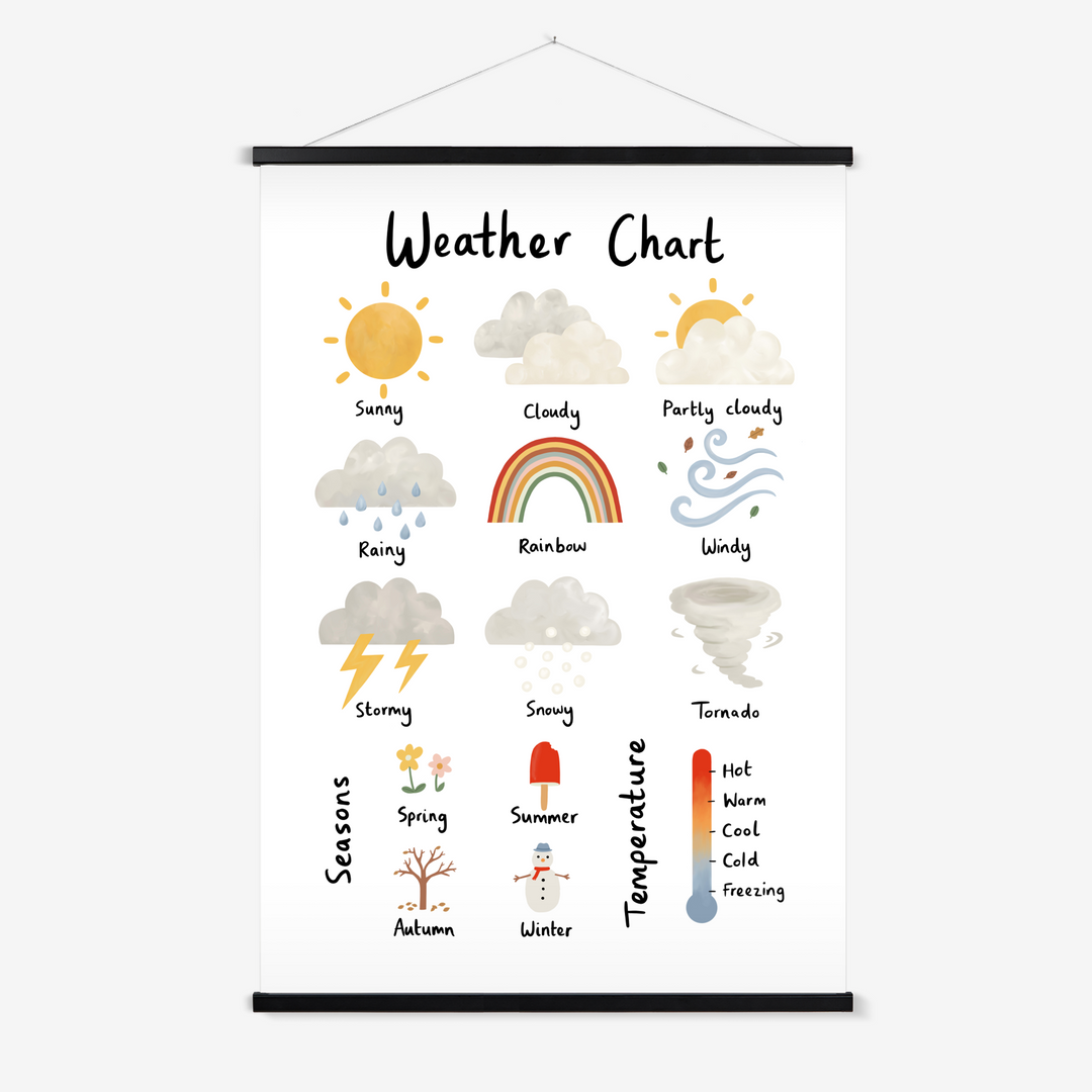 Weather Chart in white / Print with Hanger