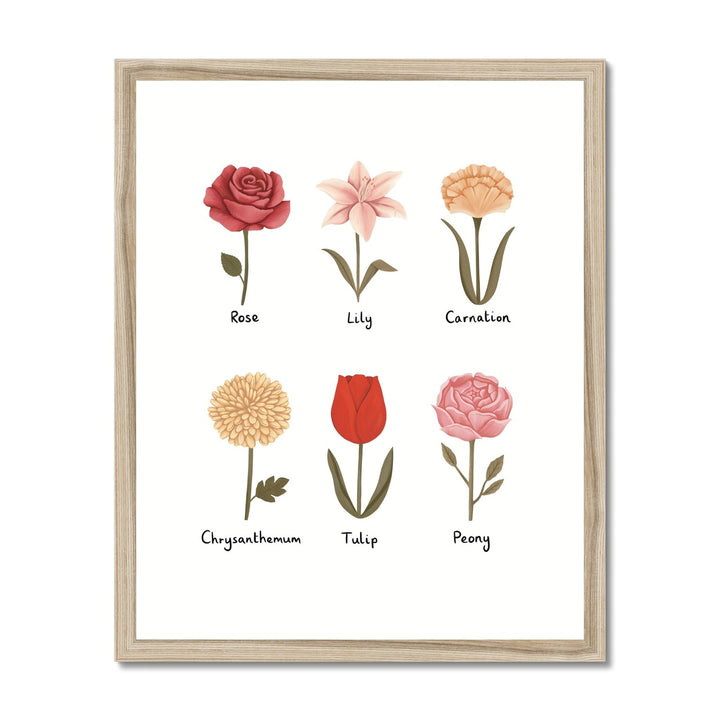 Flowers in white / Framed Print