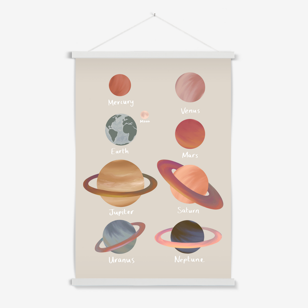 Planets in stone / Print with Hanger